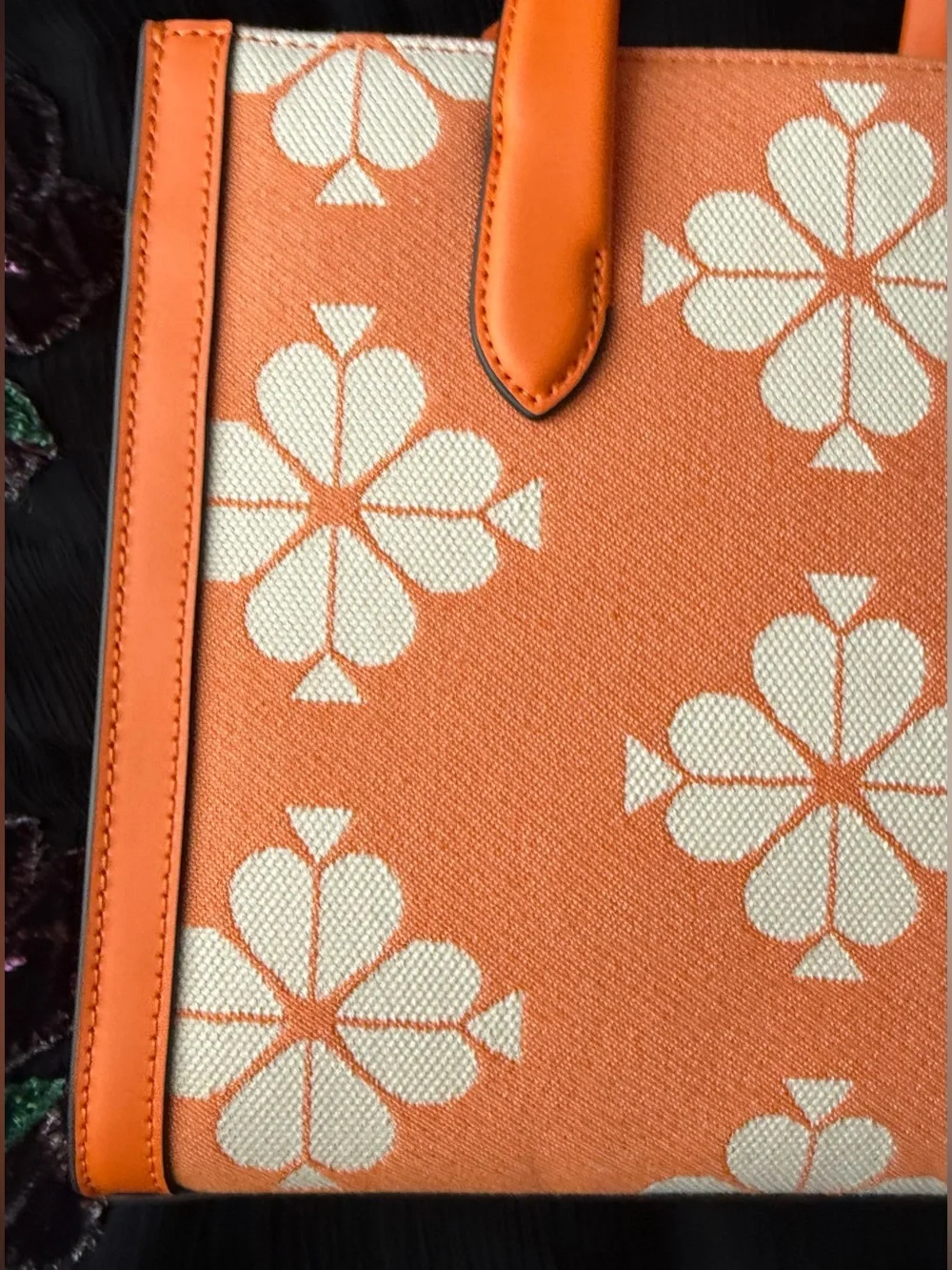 Kate Spade Spade Flower Two-Tone Canvas Manhattan Small Tote Bag